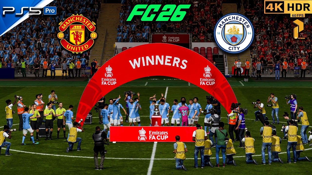 Man United vs Man City – FA Cup Final Derby | FC 26 PS5 4K HDR #fc26 #ps5 #4k #viral #football #fyp