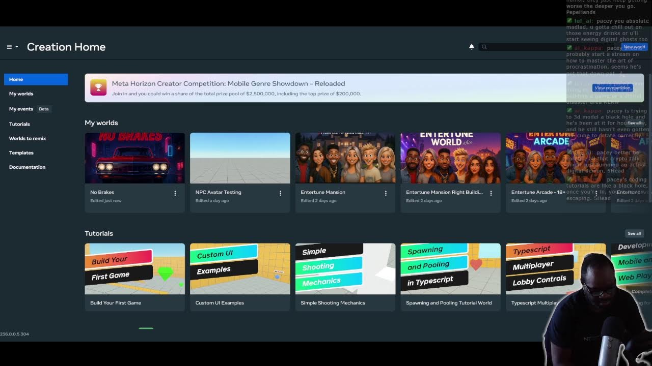 Entertune World Meta Horizon Worlds Development NFTs Crypto AI Music Live Stream