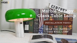 🔧 Step-by-Step Installation of the Marble Snoopy Glass Table Lamp 💡
