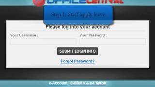 OfficeCentral HRMS: How To Apply for Leave Application part 1(as staff) screenshot 2