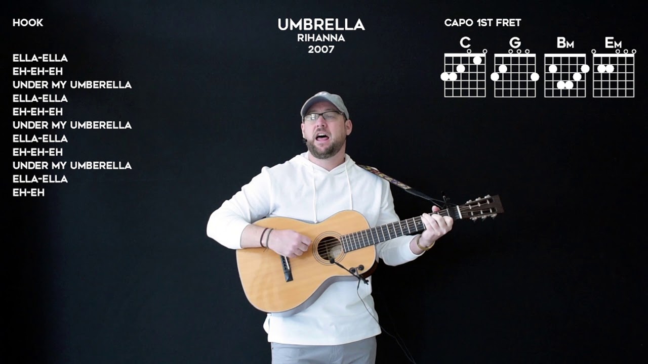 Umbrella Acoustic Cover, Chords & Lyrics YouTube