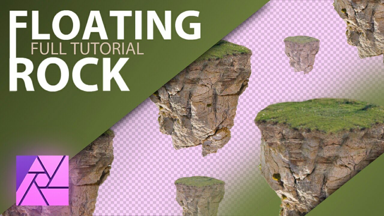 HOW TO create a floating rock for your photo manipulation in AFFINITY