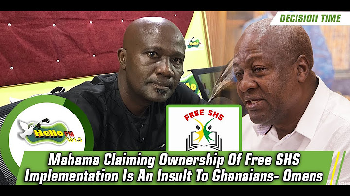 Mahama Claiming Ownership Of Free Shs Implementation Is An Insult To Ghanaians- Omens