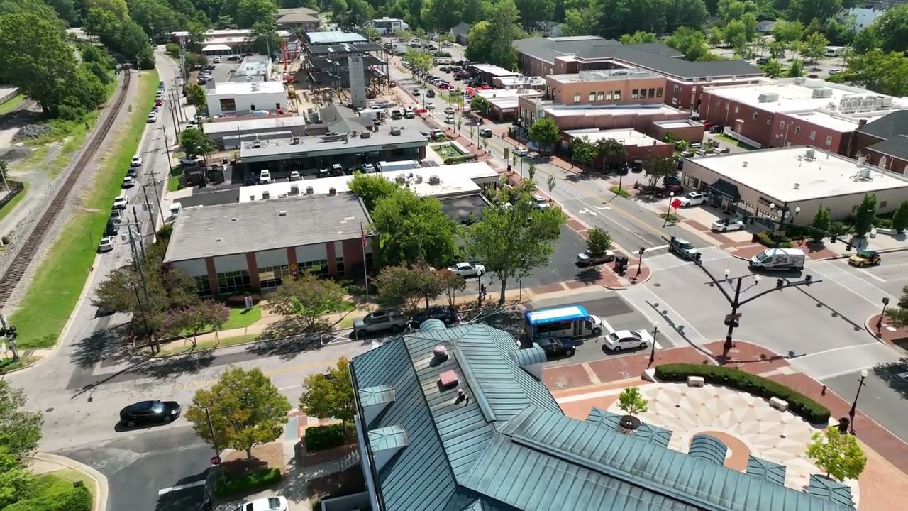 Downtown Cary NC | 4K 60FPS Stock Footage