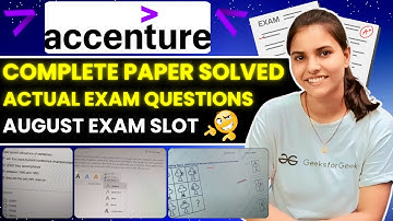 Accenture August Exam Slot Questions Solved #Accenture_completepaper_solved #accentureexam #freshers