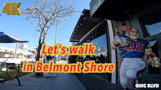 [4K] Los Angeles 🇺🇸, Belmont Shore Long Beach - California USA in Mar 2022 | Walk
