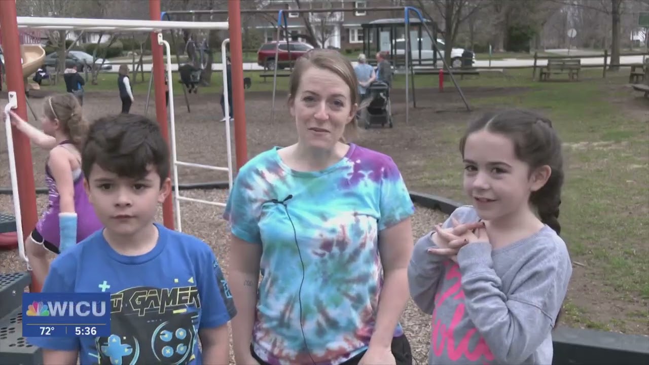 Warm Weather Brings People Out to Try New Slides at Frontier Park