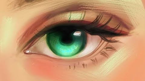 Painting a Semi-Realistic Eye Digitally | Paint Tool Sai (2018)