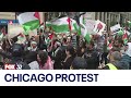 Protests flare at chicago commemoration of israels founding