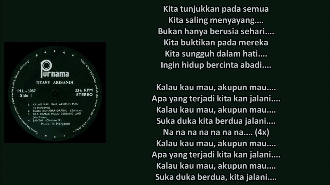 DEASY A./IS HARYANTO - KALAU KAU MAU AKUPUN MAU (Cipt. Is Haryanto) (1980)