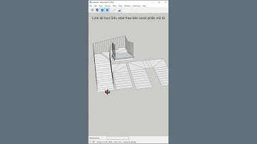 Dùng s4u stair vẽ bậc cầu thang #sketchup #sketchuptutorial #sketchup3d