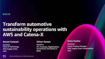 AWS re:Invent 2024 - Transforming BMW sustainability operations with AWS and Catena-X (BIZ219)
