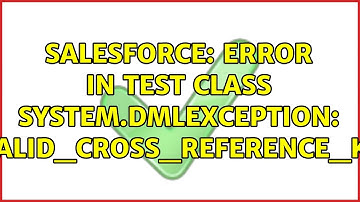 Salesforce: Error in Test Class System.DmlException: NVALID_CROSS_REFERENCE_KEY