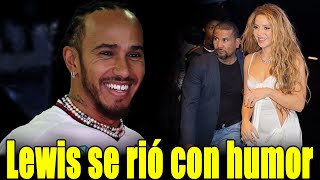 Lewis Hamilton sonrió con humor al guardaespaldas de Shakira