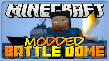 Minecraft: Modded BATTLEDOME (Archimedes Mod) "EPIC BATTLESHIP" w/ Taz & Friends
