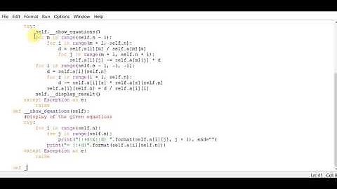 Simultaneous equations using Gauss elimination method in Python