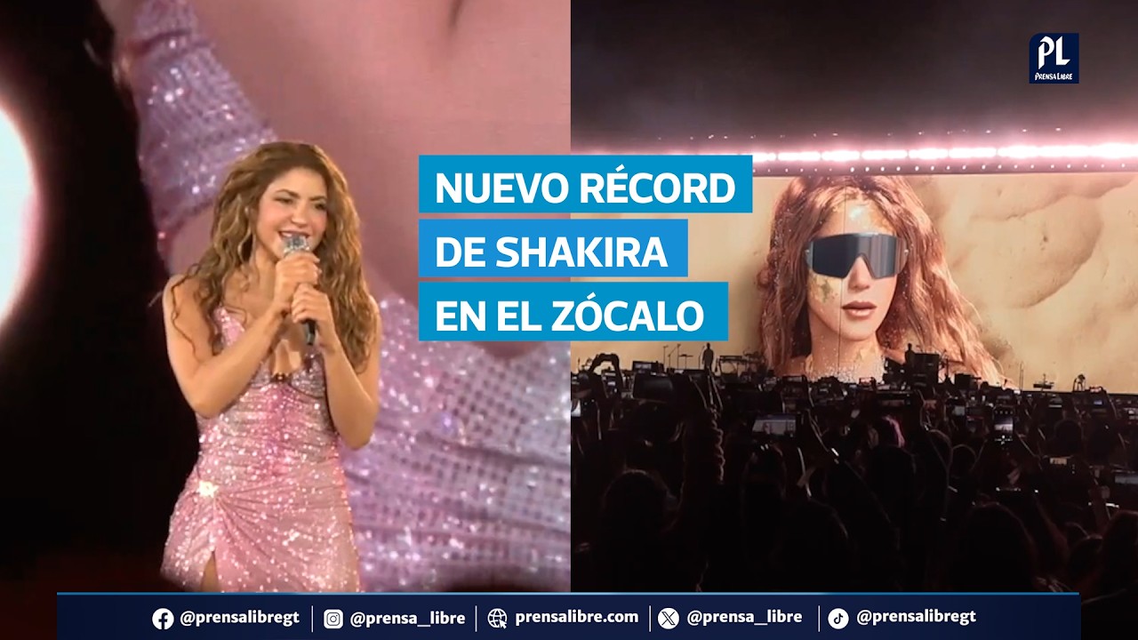 Shakira cierra su gira por México con nuevo récord de asistencia en el Zócalo
