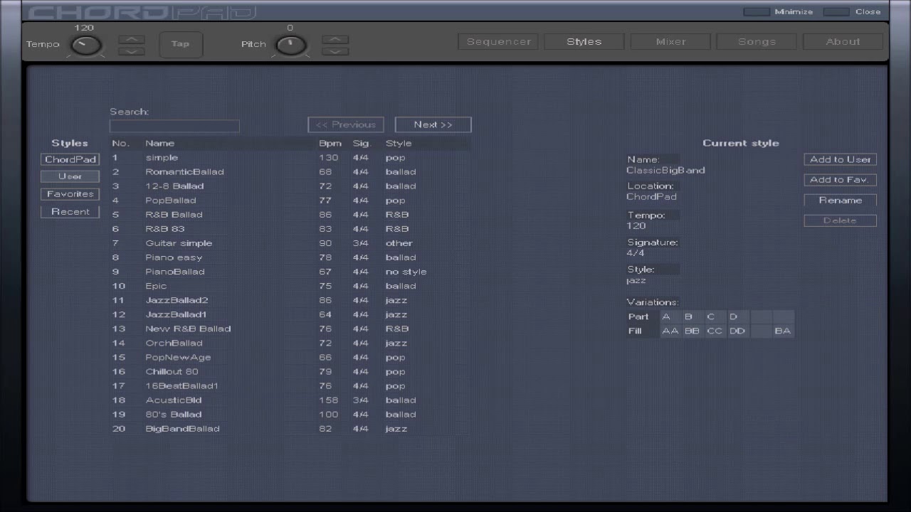 ChordPad Tips: Making the styles