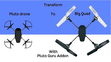 Transform Pluto drone to Big Quad with Pluto Guru Add-on || Drona Aviation