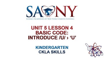 Kindergarten CKLA Skills - Unit 5 Lesson 4 Basic Code: Introduce /u/ › ‘u’