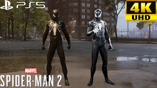 Symbiote Suit is good but Advance Black Suit fire Spider Man 2 (PS5) 4K Gameplay
