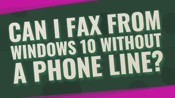 Can I fax from Windows 10 without a phone line?