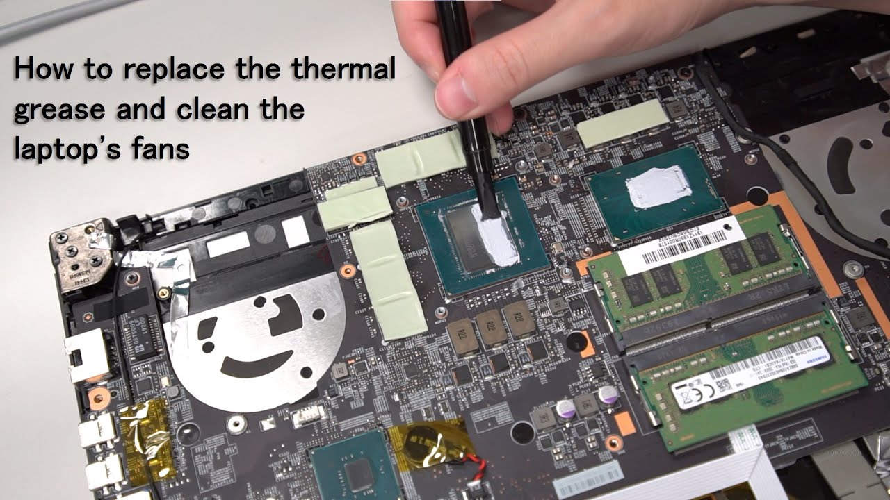 How to replace the thermal grease and clean the laptop's fans YouTube