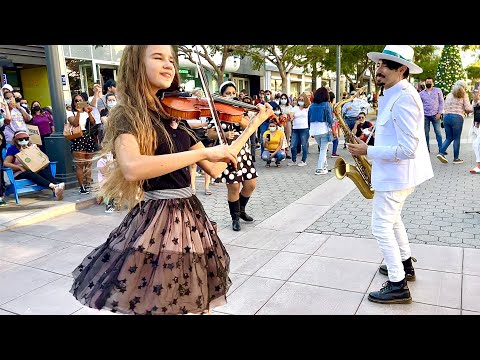 L'Amour Toujours - Karolina Protsenko (feat. Daniele Vitale) - Violin and Sax Street Performance