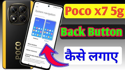 How to set Back Button in poco X7 5g me/ back button kaise Lagaye/ back button setting
