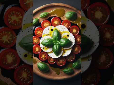Caprese Salad With Cherry Tomatoes - Caprese Salad Cherry Tomatoes Balsamic Recipe #shorts