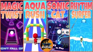 MagicTwist/RiseUp VS AquaRush/Monody VS SonicCat/Warbringer VS RhythmSurfer/Monody || EDMRush..!! screenshot 4