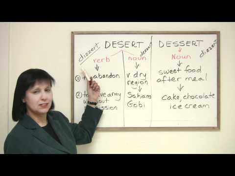 Confused Words - DESERT or DESSERT?