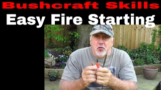 Simple Bushcraft Fire Lighting  [ FATWOOD FIRE STARTING ]