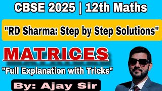 12th Maths: Matrices (Refrence Book) (Part-1)