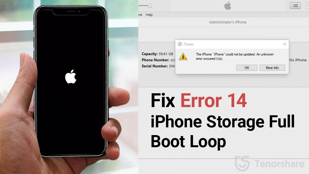  New  iOS 14의 부팅 루프에서 오류 14 iPhone 스토리지가 완전히 멈춤을 수정하는 방법 (복원 없음, 데이터 손실 없음)