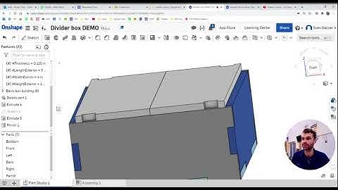 Hinged box - Onshape laser cutting