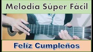 Miniatura de vídeo de "Feliz Cumpleaños en Guitarra muy Fácil. Tutorial Guitarra Principiantes e invidentes."