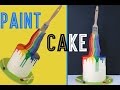 Artist Paint Cake | Gravity Defying Rainbow Cake with Paint Brush Illusion by Elise Strachan