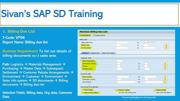 SAP SD Invoice or Billing Reports PART1