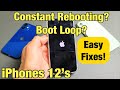 Iphone 12s  stuck in constant rebooting boot loop with apple logo off  on nonstop fixed