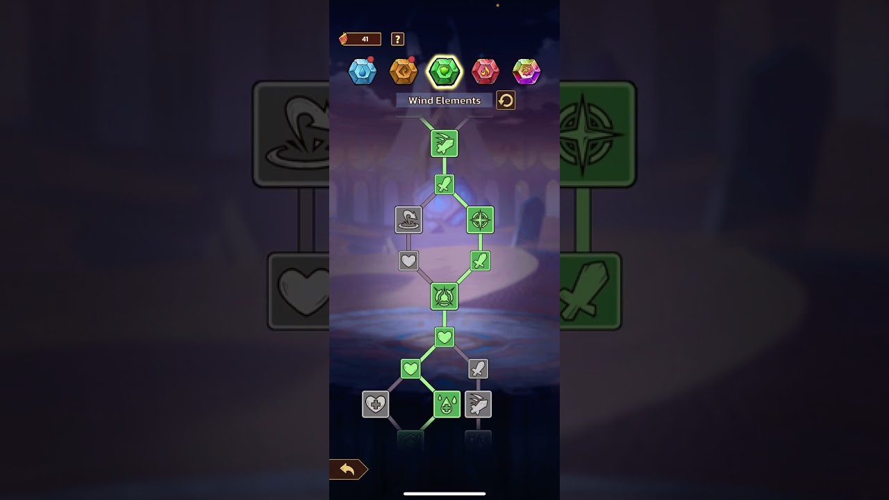 Slime Castle: Tower of Elements Research Upgrades for the Wind Element #31-50