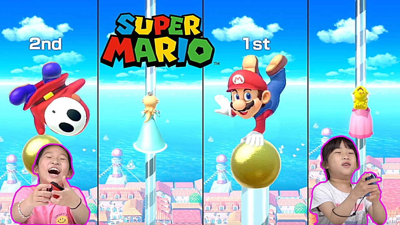 Super Mario Party MiniGames Social Climbers 수퍼 마리오 파티 미니게임 봉오르기 대결