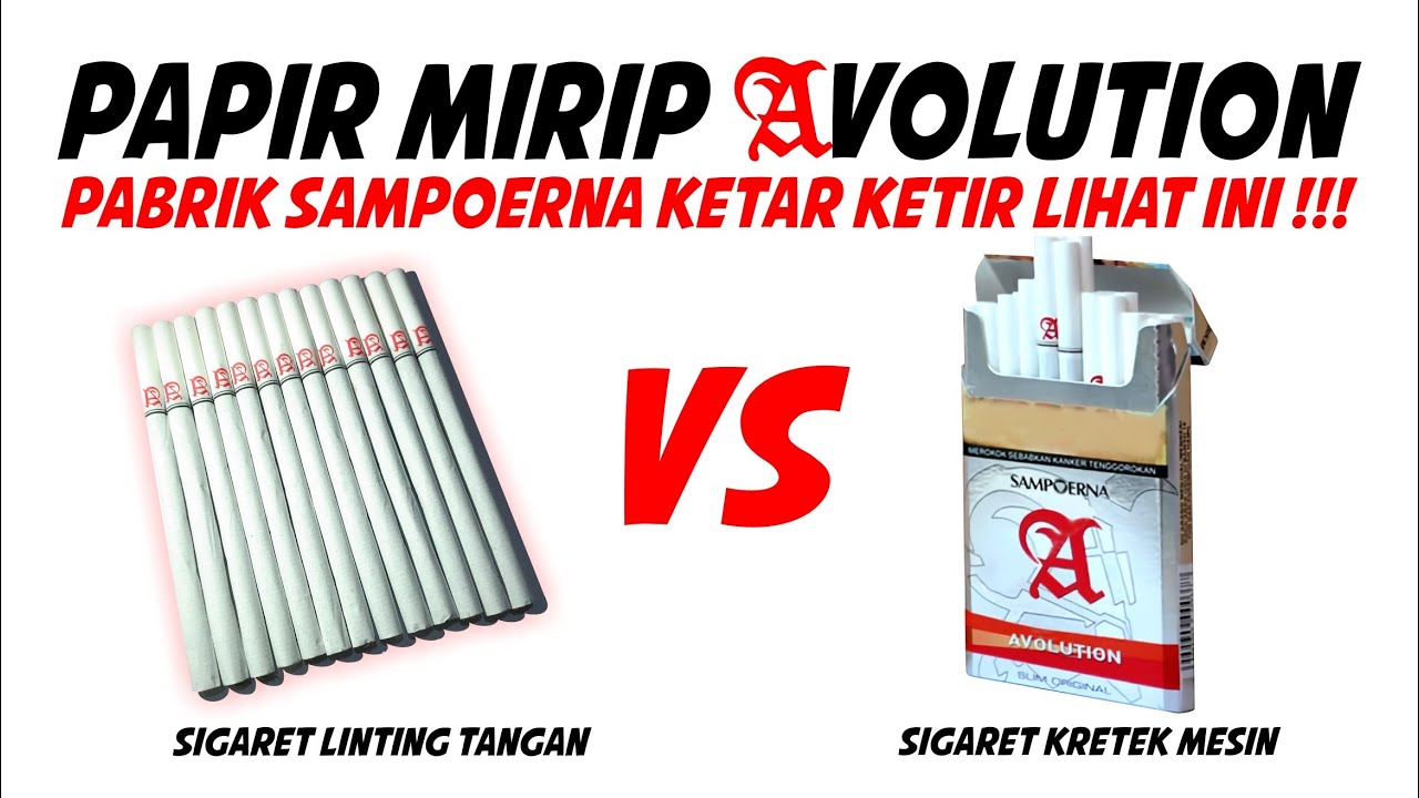 #009 Bikin Rokok Avolution Menggunakan Filter Slim/Esse - YouTube