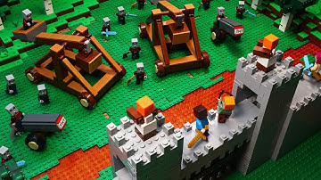 Villagers vs Pillagers – The Ultimate Fortress Defense Battle! LEGO Minecraft Animation