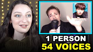 ONE GUY, 54 VOICES reaction!! famous singer impressions - he can copy ANY artist🤯