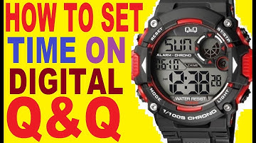 How to set time on Q&Q digital watch