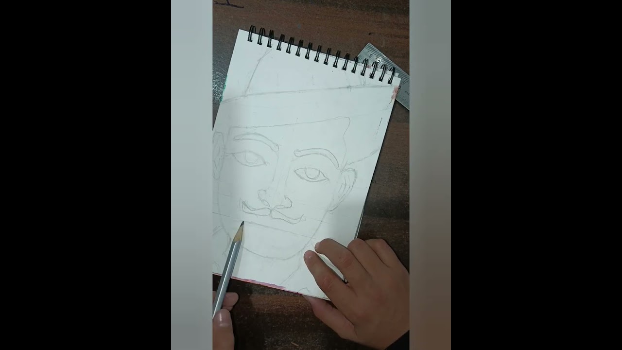 Republic day special, Bhagat Singh art work.(Part 1) Outline 