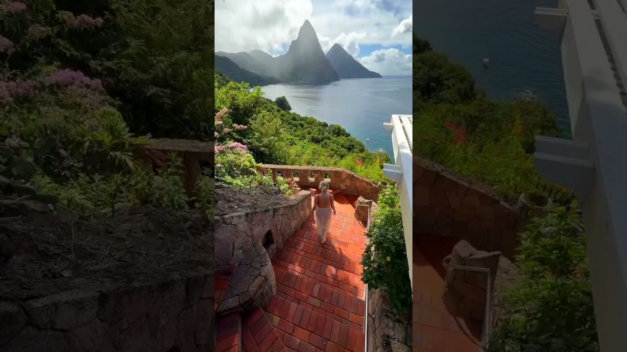 Welcome to the beautiful and epic island of St. Lucia 🏝️😍 #BucketlistTravel #caribbean #travelmore