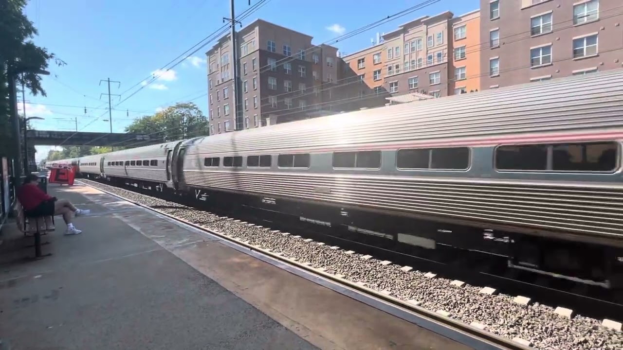 Amtrak Train ACS 64 ￼ passes through North  Elizabeth
