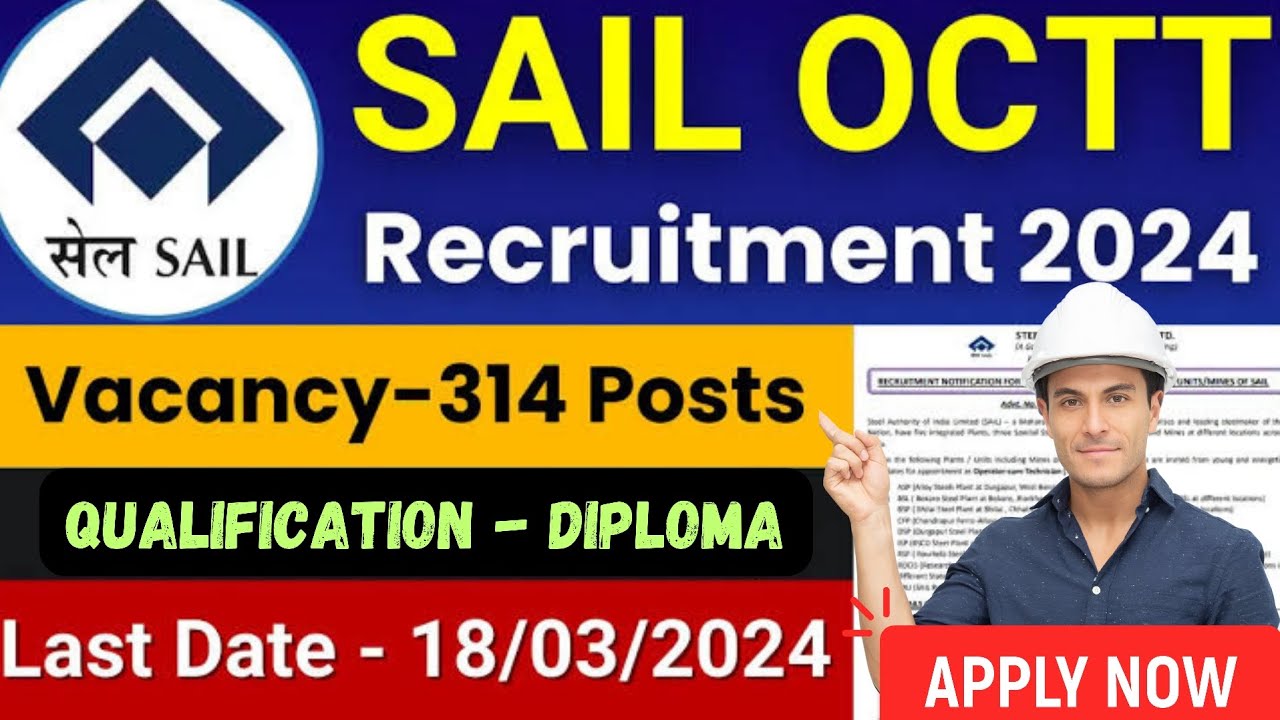 SAIL OCTT Recruitment 2024 |SAIL Recruitment 2024 